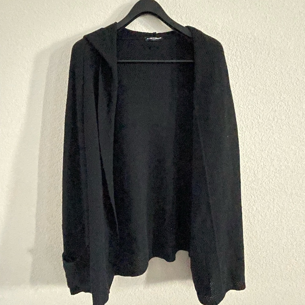 Brandy Melville Super Cute Casual Black Knit LongSleeve long Cardigan  OS